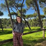 Pantalón bombacho cuadros